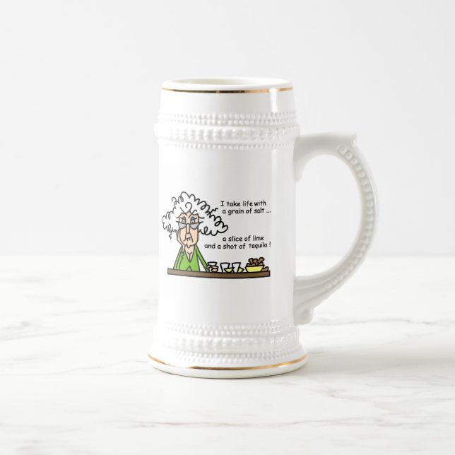 Life and Tequila Humor Beer Stein (Right)