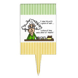 Life and Tequila Humor Cake Topper