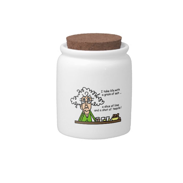 Life and Tequila Humor Candy Jar (Front)