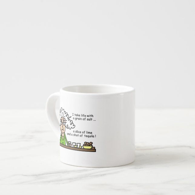 Life and Tequila Humor Espresso Cup (Front Left)
