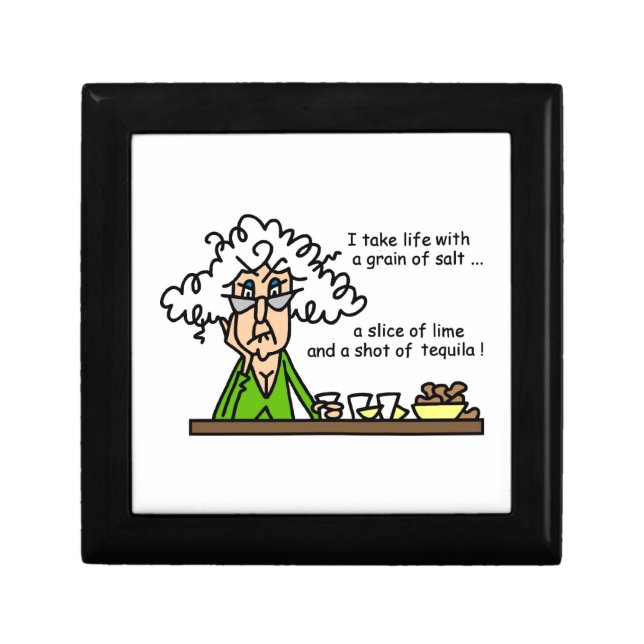 Life and Tequila Humor Jewelry Box (Front)