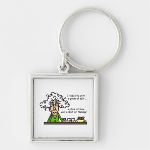 Life and Tequila Humor Keychain