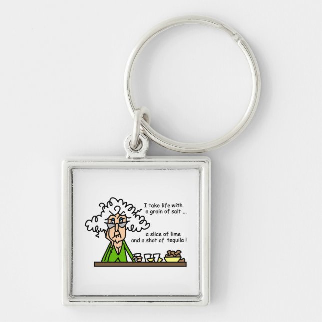 Life and Tequila Humor Keychain (Front)