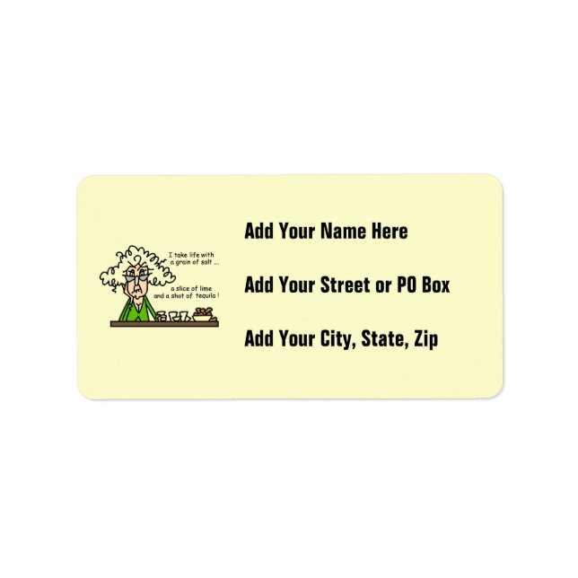 Life and Tequila Humor Label (Front)