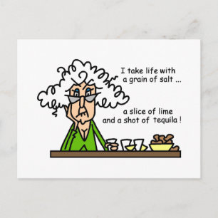 Life and Tequila Humor Postcard