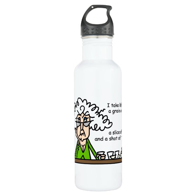 Life and Tequila Humor Stainless Steel Water Bottle (Front)