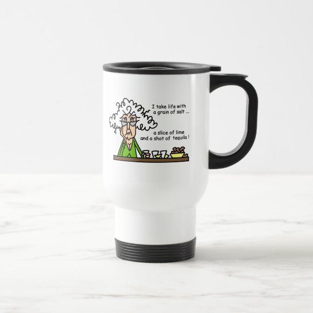 Life and Tequila Humor Travel Mug (Right)