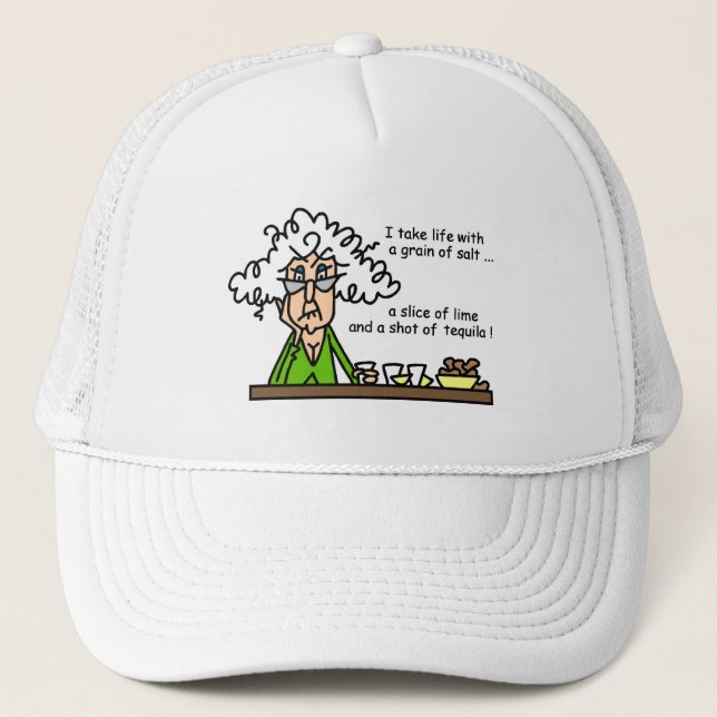 Life and Tequila Humor Trucker Hat (Front)