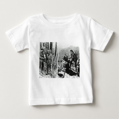 Life and Times of Daniel Boone Vintage Glass Slide Baby T_Shirt