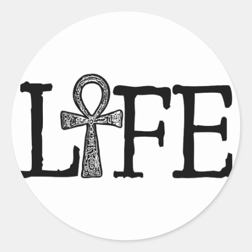 Life Ankh Classic Round Sticker