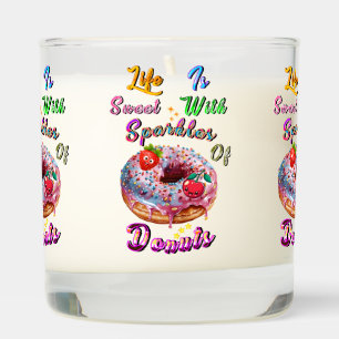 Life Aromatic Is Sweet With Sparkles Of Donuts Scented Candle