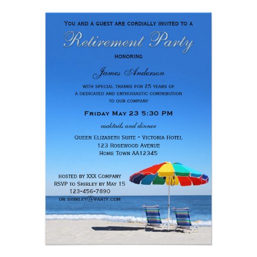 Life as a Beach Retirement Party Invitation | Zazzle