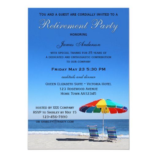 Life as a Beach Retirement Party Invitation | Zazzle