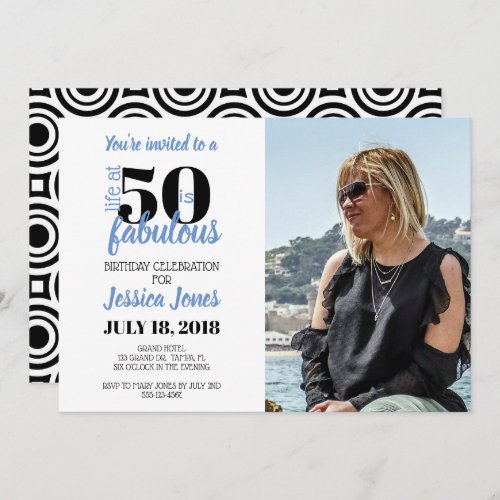 Life at 50 is Fabulous 50th Birthday Invitation