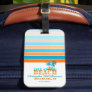Life at The Beach Cool Blue/Orange Personalized  Luggage Tag