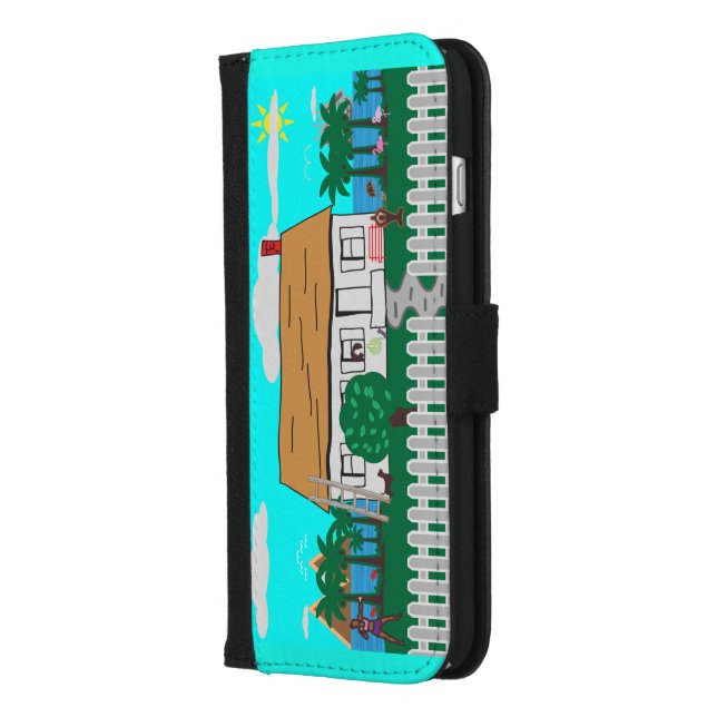 Life At The Beach iPhone Wallet Case (Left)