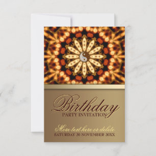 Life Balance Earth Flower Birthday Party Invitation