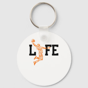 Life Basketball Design Keychain