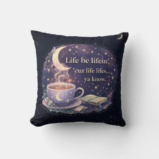 Life Be Lifein’ –  Quote + Pigeonne Logo - V1. 2- Throw Pillow