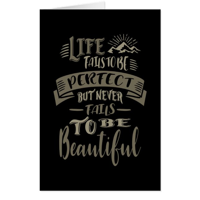 Life Beautiful Quotes Card (Front)