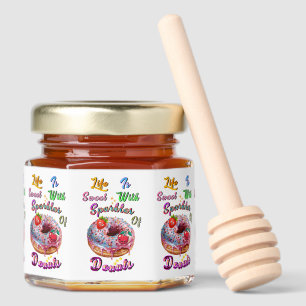 Life Beecombs Is Sweet With Sparkles Of Donuts Honey Jar Favors