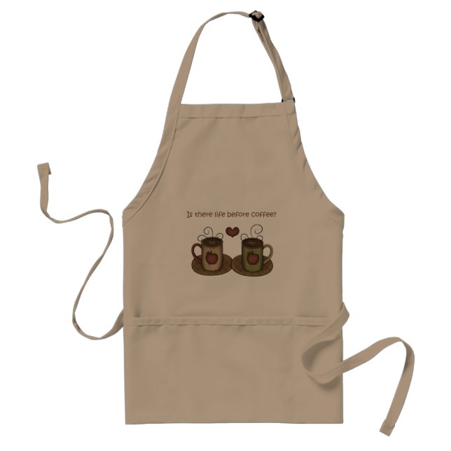 Life Before Coffee? Adult Apron (Front)
