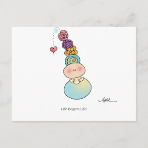 LIFE BEGETS LIFE Postcard by April McCallum
