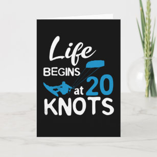 Life Begins 20 Knots Kiteboarding Windsurfing Surf Card