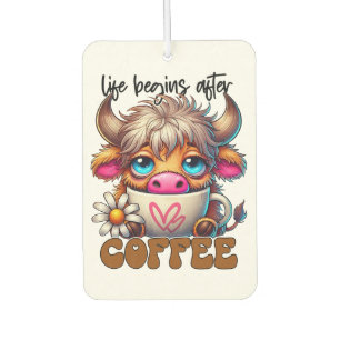 Life Begins After Coffee  Air Freshener