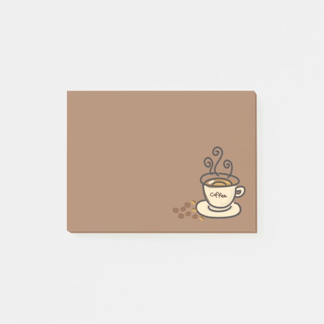 Life Begins After Coffee Caffeine Addict Post-it Notes (Front)