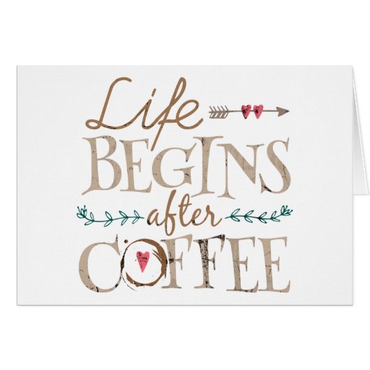Life Begins After Coffee Cards (Front Horizontal)