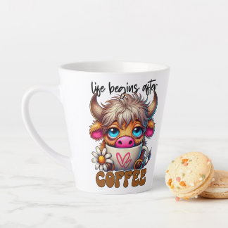 Life Begins After Coffee  Latte Mug