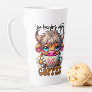 Life Begins After Coffee Latte Mug