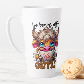 Life Begins After Coffee  Latte Mug