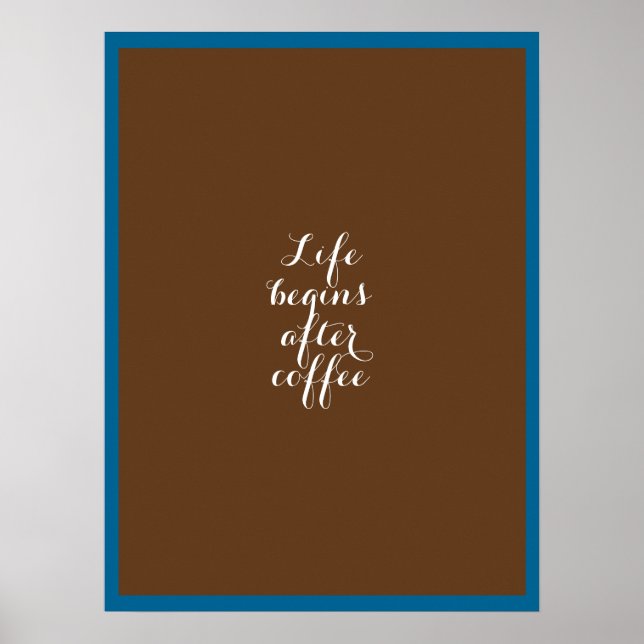 Life begins after coffee poster (Front)