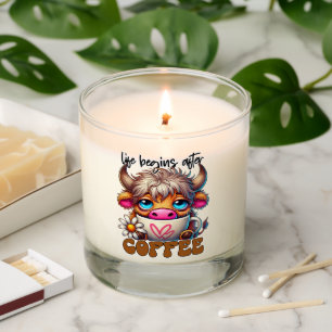 Life Begins After Coffee Scented Candle