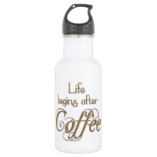 Life Begins After Coffee Stainless Steel Water Bottle