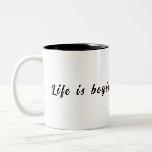 Life begins after Coffee Two_Tone Coffee Mug