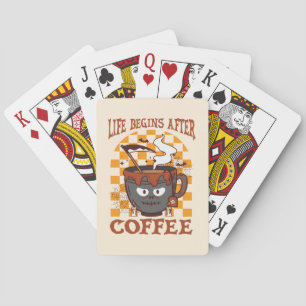 Life Begins After Coffee – Witchy Halloween Poker Cards