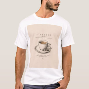 Life Begins After Espresso   Vintage Coffee Lover  T-Shirt