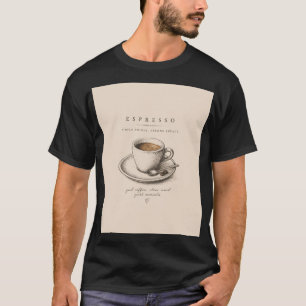 Life Begins After Espresso   Vintage Coffee Lover  T-Shirt