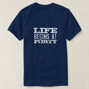 Life begins at 40 Funny 40th Birthday party shirt