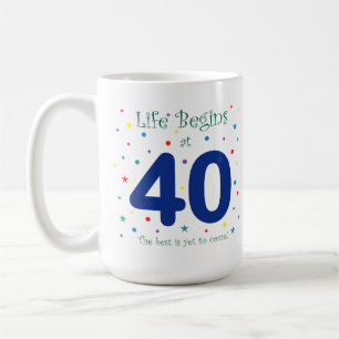 Life Begins at 40 Mug