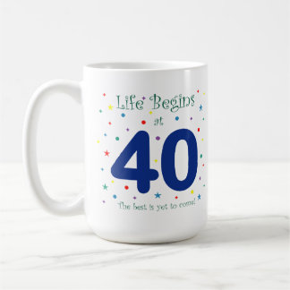 Life Begins at 40 Mug