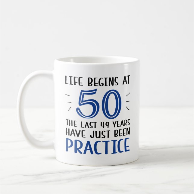 Life Begins At 50 Coffee Mug (Left)