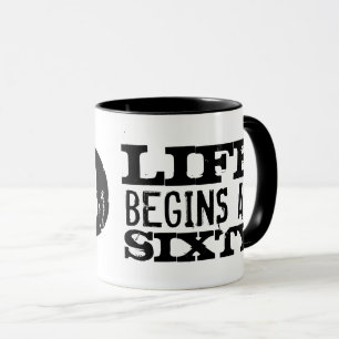 Life begins at 60 funny sixtieth Birthday mug