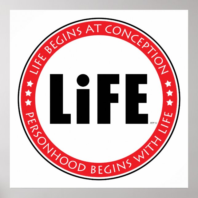 Life Begins At Conception Poster (Front)