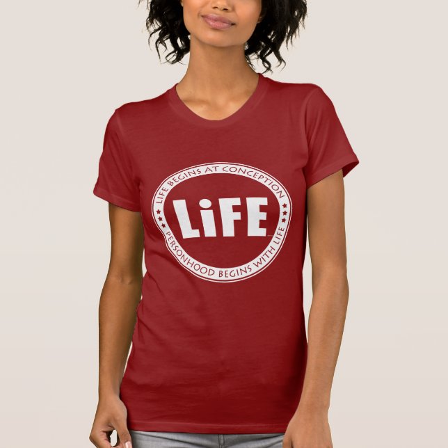 Life Begins At Conception T-Shirt (Front)