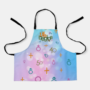 Life Begins At (Customize) Apron (Small)