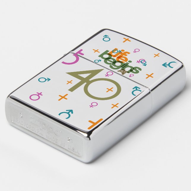 Life Begins At (Customize) |  Zippo Lighter (Angled)